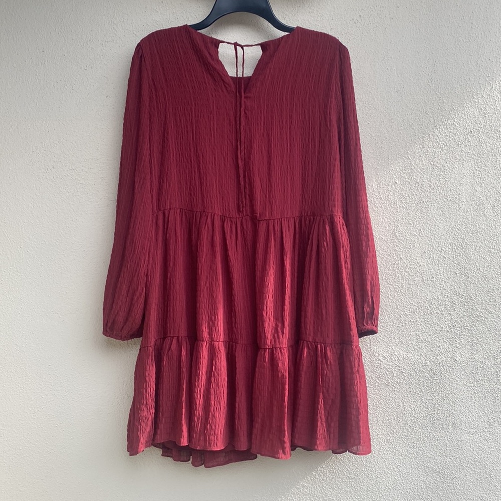 EXPRESS Casual Crew Neck Long Sleeve Mini Tunic Shift Dress NWT - Picture 5 of 6